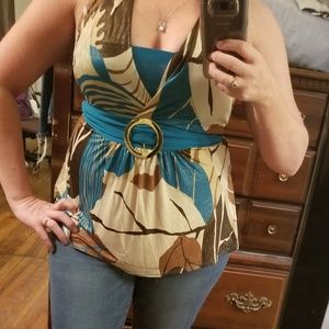 Very flattering halter top.  Medium.